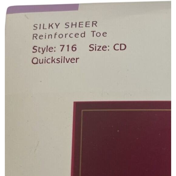 NEW Hanes Silk Reflections Silky Sheer 716 Reinforced size CD Quicksilver - Picture 3 of 3